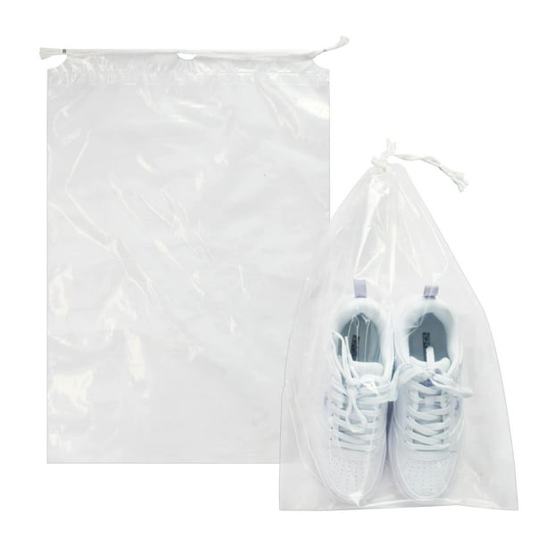Bolsas de plástico con cordón para zapatos Belinlen, transparentes, 30,5 x 45,6 cm