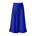 thumbnail image 5 of WAYUTE Womens Skirts Elegant High Waist Skirt Solid Color Satin Dress Elastic Waist Fashion Skirt Outdoor Activities Party Evening Outwear Holiday Skirt, 5 of 5