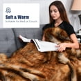thumbnail image 6 of Costway Luxury Plush Faux Fur Throw Blanket Soft Warm Fluffy Bed Couch 60''x 58'', 6 of 8