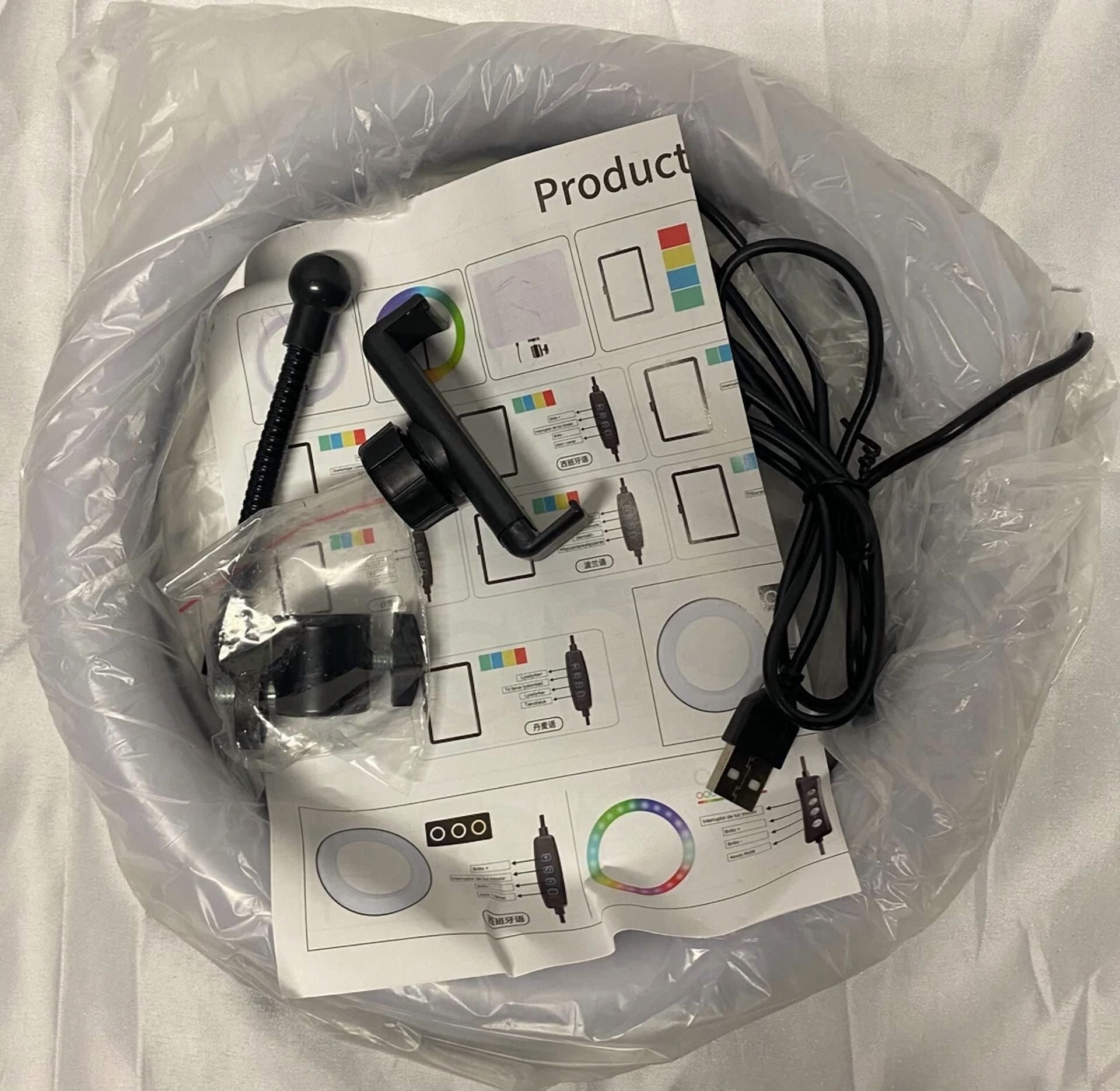 BUTTERFLY- Zomei~ 10In Led Ring Light Tri Pod, Adjustable Stand & Lights, New(Opened Bx)