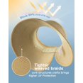 thumbnail image 2 of Sombrero con visera solar FURTALK para mujer, paja, ala ancha, plegable, 2 of 8