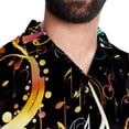 thumbnail image 5 of Note Men's Short Sleeve Button Down Hawaiian Beach Printed Casual Shirts, 5 of 6