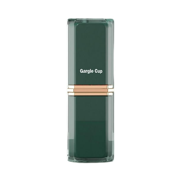 Estuche portátil para cepillo de dientes y pasta de dientes, vaso reutilizable para hacer gárgaras y viajes Verde