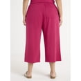thumbnail image 3 of Terra & Sky Women's Plus Size Pull On French Terry Cloth Capris, 22” Inseam, 3 of 5