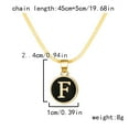 thumbnail image 2 of 26 letters Necklace English letter Medal pendant, 2 of 7