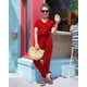 thumbnail image 4 of Enterizo PRETTYGARDEN Rojo Manga Corta Talle M Casual, 4 of 5