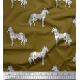thumbnail image 1 of Soimoi Rayon Fabric Horse Block Print Sewing Fabric Yard 56 Inch Wide, 1 of 3