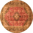 thumbnail image 1 of Ahgly Company Indoor Round Medallion Orange Traditional Area Rugs, 6' Round, 1 of 1