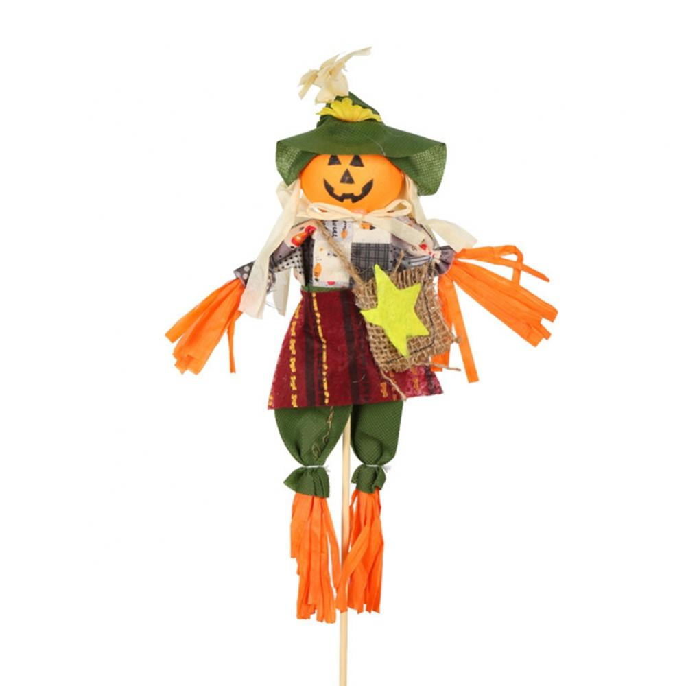 2 PCS Halloween Scarecrow Decoration Outdoor, Fall Harvest Scarecrow Decor, Standing Scarecrow