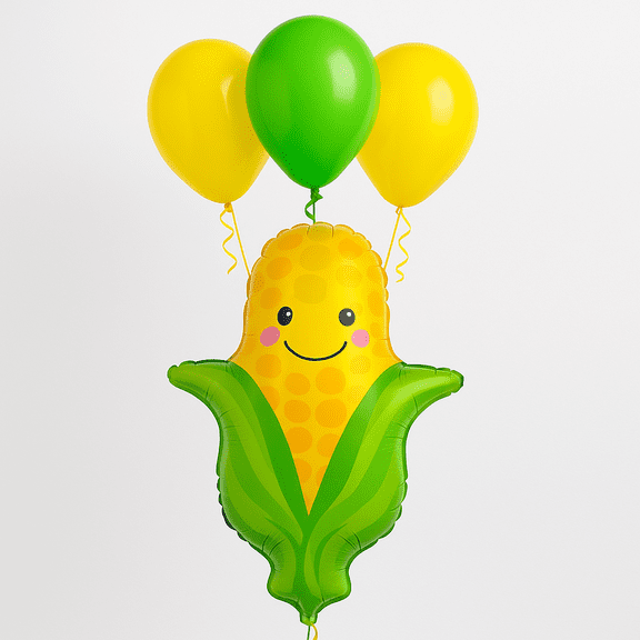 Corn Shape Foil Balloon Kids Birthday Balloons and Farm Themed Party Supplies