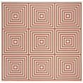 thumbnail image 2 of Safavieh Linden Amelia Geometric Indoor/Outdoor Area Rug, Red/Creme, 6'7" x 6'7" Square, 2 of 8