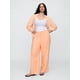 thumbnail image 4 of Pantalones anchos de lino para mujer GAP, pull on, naranja, talla L, 4 of 6