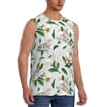 thumbnail image 2 of Uemuo Lilies Flowers Pattern Men's Sleeveless T-Shirt,Muscle Athletic Tank Top, Moisture-wicking Quick-dry Breathable Classic Tee Top for Gym Run Outdoor Sports-3X-Large, 2 of 8