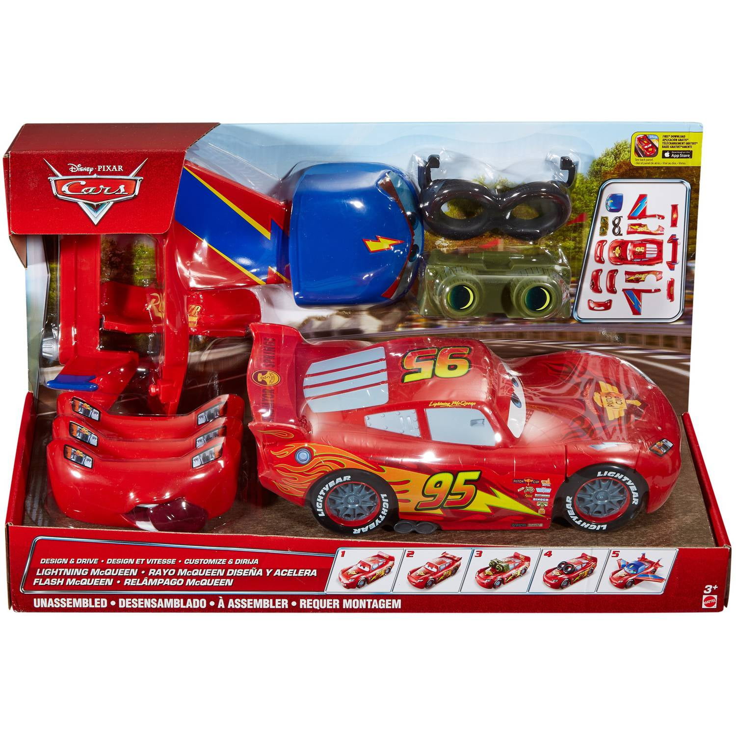 interchangeable lightning mcqueen
