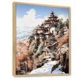 thumbnail image 2 of Designart "Tibetan Monastery Asian Painting VIII" Asian Floater Framed Wall Art Print, 2 of 7