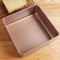 thumbnail image 3 of 2X Gold Square Cake Mould Thickening Non-Stick Ancient Baking Tray Square Deep Baking Pans Barbecue Bread Cake Mold, 3 of 8