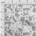thumbnail image 1 of oneOone Velvet Light Gray Fabric Cat Sewing Craft Projects Fabric Prints By Yard 58 Inch Wide-KZ2, 1 of 5