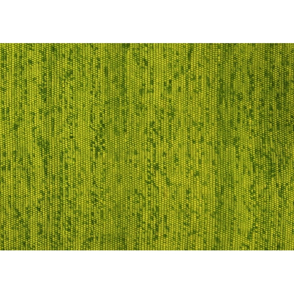 Ahgly Company Machine Washable Indoor Rectangle Abstract Yellow Contemporary Area Rugs, 7' x 10'