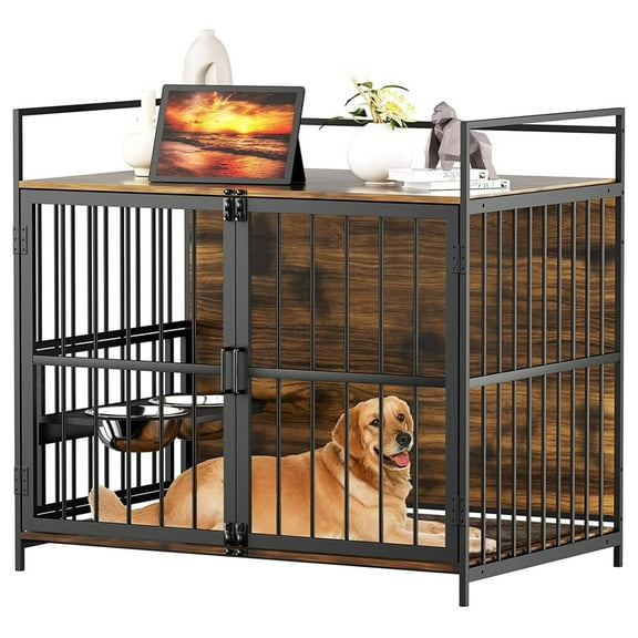 Dog Crate Furniture-Style Cages for Large Dogs Indoor Heavy Duty Super Sturdy 41"