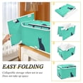 thumbnail image 2 of Yayeee Collapsible Cube Storage Bin with Lid Fabric Closet Decorative Basket with Handles, Green Cat, 2 of 7