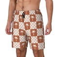 thumbnail image 2 of Daiia Brown Palms Mens Swim Trunks Swim Shorts Quick Dry Swim Shorts with Mesh Lining Pockets-Large, 2 of 9