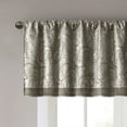 thumbnail image 3 of Madison Park Aubrey Jacquard Window Valance in Blue and Brown, 3 of 5