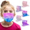 50 Pcs Kids Colorful Industrial Disposable Mask Tie Dye Prints, 3 Ply Cute Disposable Face Masks For Boys and Girls