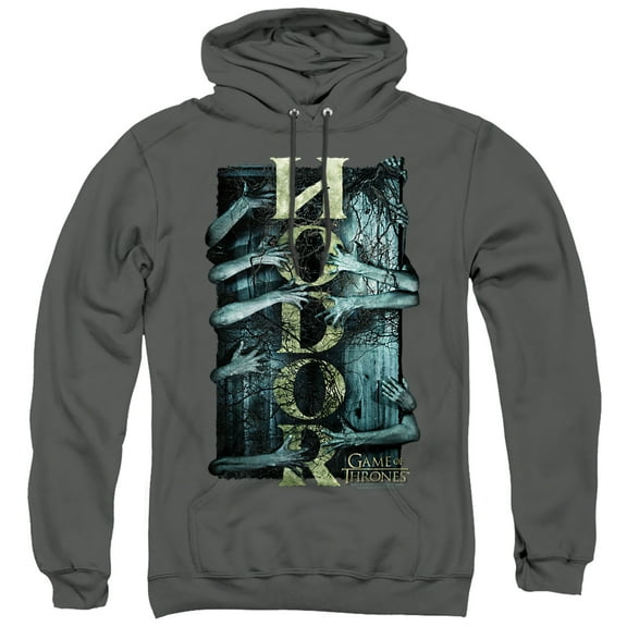 Game of Thrones Hodor Unisex Adult Pull-Over Hoodie,Charcoal, Small