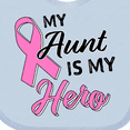 thumbnail image 4 of Inktastic My Aunt is My Hero Breast Cancer Awareness Boys or Girls Baby Bib, 4 of 4