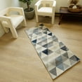 thumbnail image 3 of Rug Branch Havana 2' x 19' (Exact Size: 2'3" x 19') Geometric Indoor Runner Rug, Blue Beige, Coastal - Entryway, Hallway, Bathroom, and Kitchen, 3 of 6