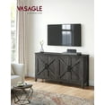 thumbnail image 4 of Buffet Storage Cabinet - Farmhouse Style, 15.7" D x 59" W x 31.5" H Adjustable Shelves, Cable Management, Anti-Tip Kit, Charcoal Gray, 4 of 9