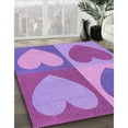 thumbnail image 3 of Ahgly Company Machine Washable Indoor Rectangle Transitional Bright Lilac Purple Area Rugs, 8' x 12', 3 of 7