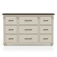 thumbnail image 5 of FOA Kanna 5pc White Wood Bedroom Set-King + 2 Nightstands + Dresser + Mirror, 5 of 17