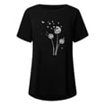 thumbnail image 4 of Casual Ladies Tops and Blouses,Long Tunic Tunic for Women to Wear with Leggings Short Sleeve V Neck Flowy Shirts Loose T-shirts Blouse, 4 of 5