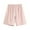 Pink, variant on Herrnalise Women's Striped Elastic Waist Shorts Slant Pocket Casual Summer Shorts Comfortable And Breathable Home Short Sleepwear
