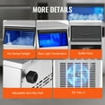 thumbnail image 6 of VEVOR Commercial Ice Maker 120lbs/24H with 22lbs Bin, Full Heavy Duty Stainless Steel Construction, Automatic Operation, Clear Cube for Home Bar, Include Water Filter, Scoop, Connection Hose, 6 of 6