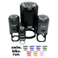 thumbnail image 1 of Swim Bike Run Words Triathlon Self-Inking Rubber Stamp Ink Stamper - Green Ink - Small 3/4 Inch, 1 of 7