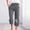 Dark Gray, variant on Linen Pants Women Summer Fashion Casual Printing Elastic Loose Pants Straight Capris Beach Plus Size High Waisted Wide Leg Pants with Pocket S-3XL on Clearance