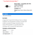 thumbnail image 2 of Blower Motor - Compatible with 1963 Lincoln Continental, 2 of 2