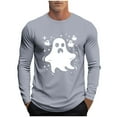 thumbnail image 3 of YOIAVAIOY Mens Pumpkin Tee Shirts Happy Halloween 3D Graphic Shirts Big and Tall Casual Pullover Fall Holiday Party Blouse Tees Gray XXL, 3 of 6