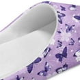 thumbnail image 4 of Uourmeti Purple Butterflies Women's Bedroom Slippers Soft Plush Fuzzy Comfy Non Slip Indoor Shoes Cozy Warm Memory Foam Sole Lightweight Easy On, 4 of 6