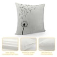 thumbnail image 4 of YINGXI Throw Pillow Cushion Cover, Monochrome s Blowing in The Wind Fluffy Flower Romance Theme, Zippered Double-Side Digital Print Decor, White and Black 20x20in, 4 of 5