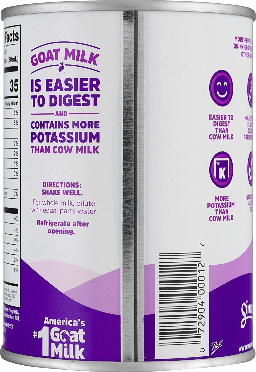 (Pack of 12) Meyenberg Evaporated Goat Milk, 12 fl oz