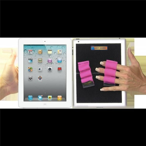 LAZY-HANDS 201482 Heavy-Duty 3-Loop X2 Grips for Tablets-Fits Most, Pink