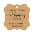 thumbnail image 1 of Darling Souvenir Fancy Frame Custom Paper Tags Thank You For Celebrating With Us Wedding Favor Gift Hang Tags-Kraft-50 Tags, 1 of 1
