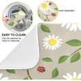 thumbnail image 2 of SKYSONIC Dish Drying Mat for Kitchen Counter Daisies Ladybug and Leaves Eco Friendly Drying Mat - Easy to Clean Heat Resistant Dish Mat - 18x24, 2 of 6