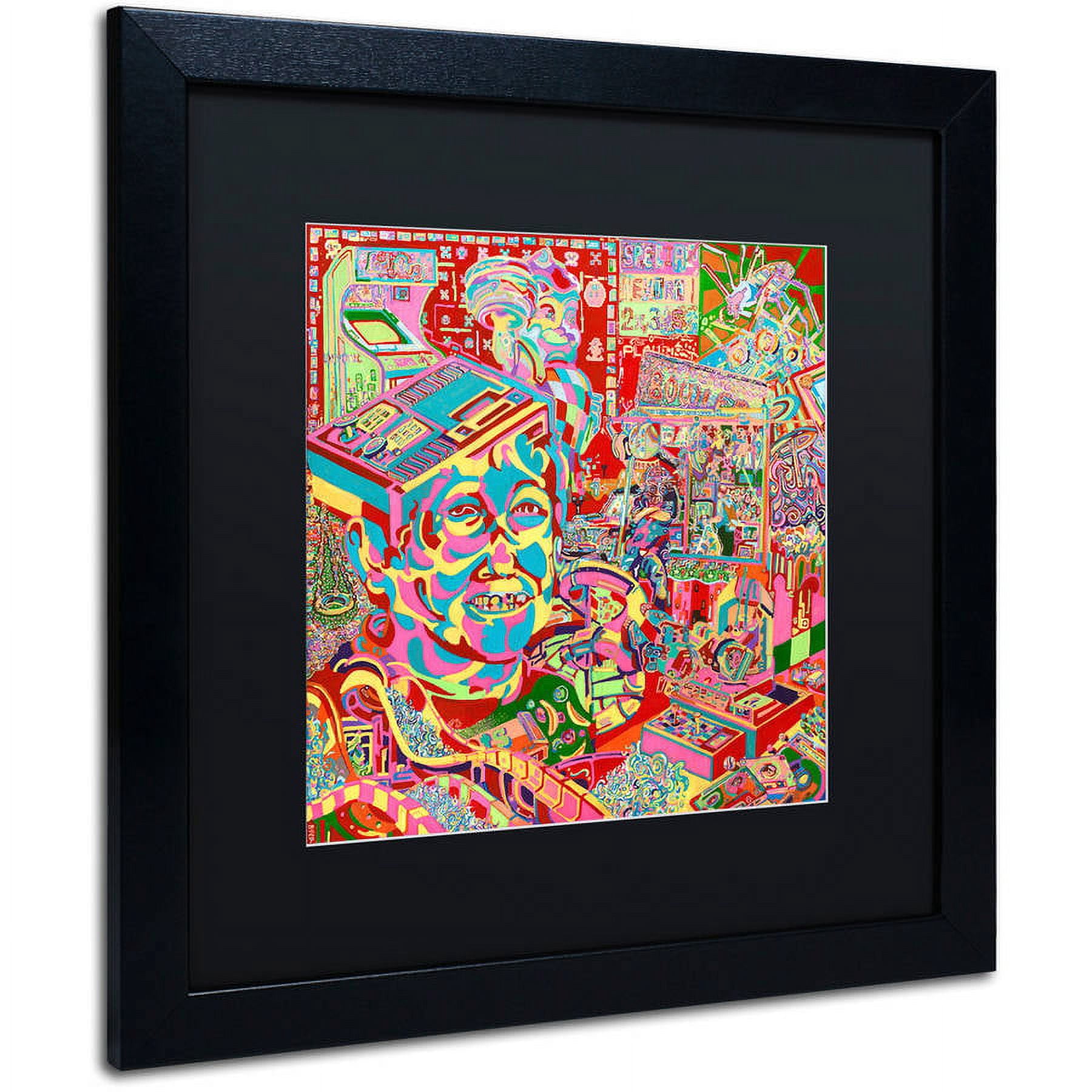 Trademark Fine Art "The Gamer Kid" Canvas Art by Josh Byer, Black Matte, Black Frame