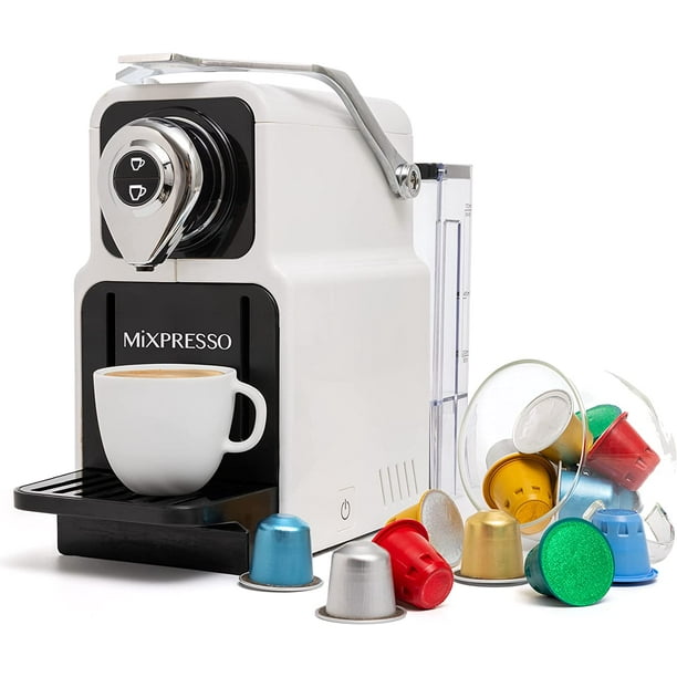 Mixpresso Espresso Machine for Nespresso Compatible Capsule, Single Serve Coffee for Espresso Pods (White) - Walmart.com
