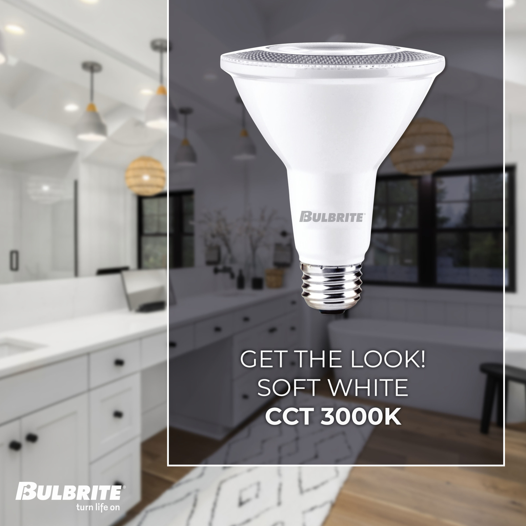 Bulbrite 861734 10W Led PAR30 Long Neck 3000K 80CRI Basics Flood Wet Dimmable Light, Pack of 4