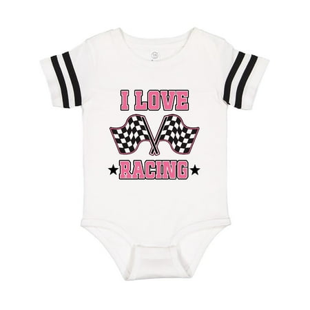 

Inktastic I Love Racing Rally Flags Girls Gift Baby Girl Bodysuit
